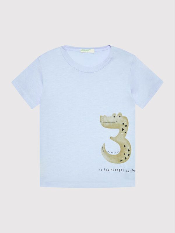 United Colors Of Benetton United Colors Of Benetton Тишърт 3I1XB1004 Син Regular Fit