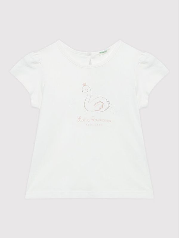 United Colors Of Benetton United Colors Of Benetton Тишърт 3I1XB1006 Бял Regular Fit