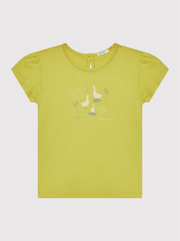 United Colors Of Benetton United Colors Of Benetton Тишърт 3I1XB1006 Жълт Regular Fit