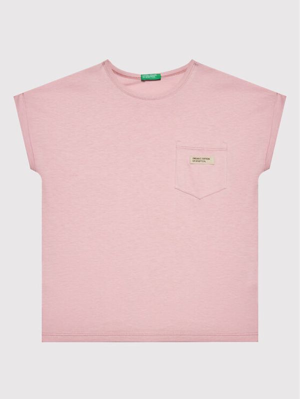 United Colors Of Benetton United Colors Of Benetton Тишърт 3I1XC101N Розов Relaxed Fit