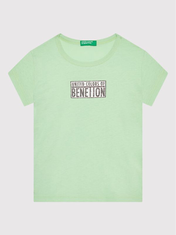 United Colors Of Benetton United Colors Of Benetton Тишърт 3I1XC101Q Зелен Regular Fit