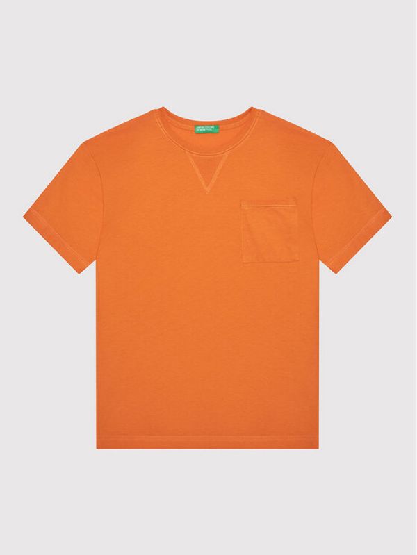 United Colors Of Benetton United Colors Of Benetton Тишърт 3I1XC101W Оранжев Regular Fit