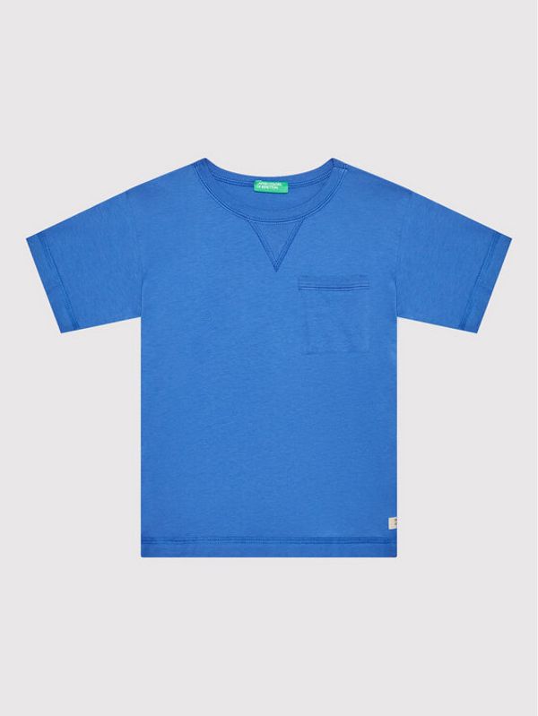 United Colors Of Benetton United Colors Of Benetton Тишърт 3I1XC101W Син Regular Fit