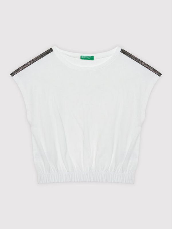United Colors Of Benetton United Colors Of Benetton Тишърт 3I1XC102T Бял Regular Fit