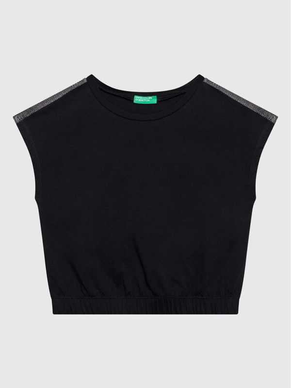 United Colors Of Benetton United Colors Of Benetton Тишърт 3I1XC102T Черен Regular Fit