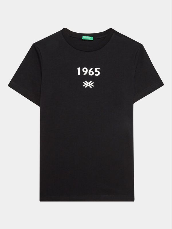 United Colors Of Benetton United Colors Of Benetton Тишърт 3I1XC10BI Черен Regular Fit