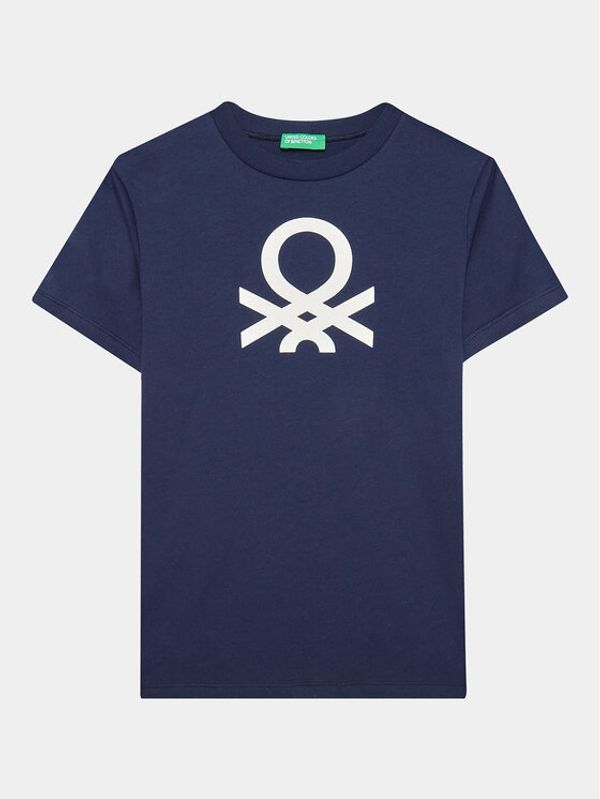 United Colors Of Benetton United Colors Of Benetton Тишърт 3I1XC10BI Тъмносин Regular Fit