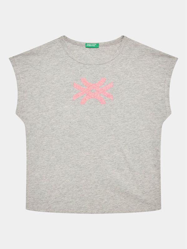 United Colors Of Benetton United Colors Of Benetton Тишърт 3I1XC10C0 Сив Regular Fit