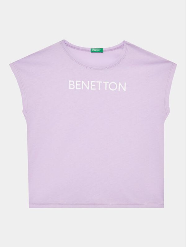 United Colors Of Benetton United Colors Of Benetton Тишърт 3I1XC10C0 Виолетов Regular Fit