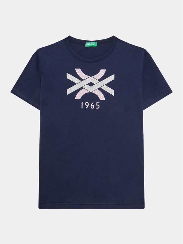 United Colors Of Benetton United Colors Of Benetton Тишърт 3I1XC10D1 Тъмносин Regular Fit