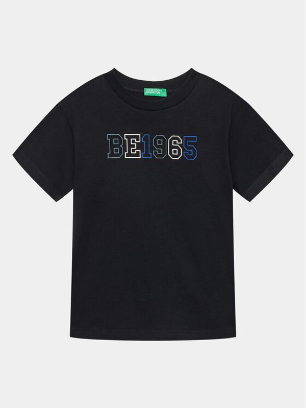 United Colors Of Benetton United Colors Of Benetton Тишърт 3I1XC10D6 Черен Regular Fit