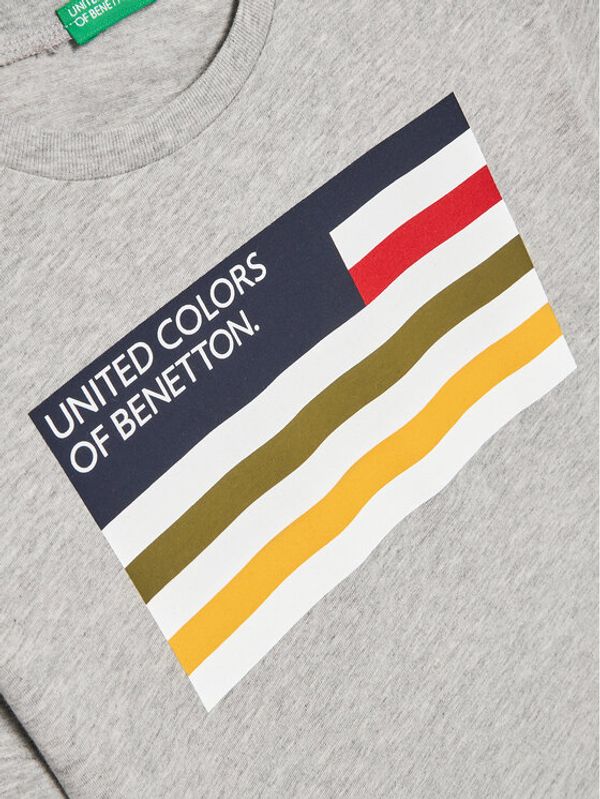 United Colors Of Benetton United Colors Of Benetton Тишърт 3I1XC10D6 Сив Regular Fit