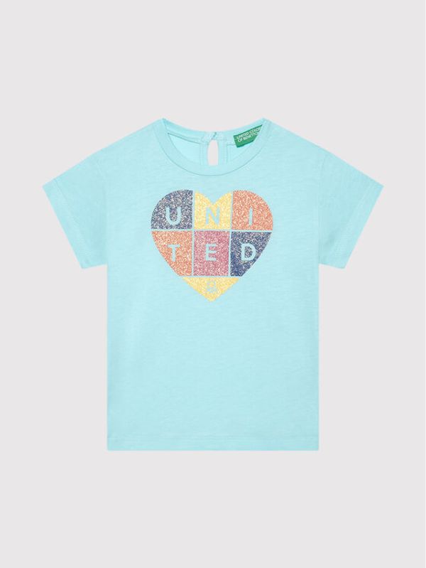 United Colors Of Benetton United Colors Of Benetton Тишърт 3I1XC1527 Син Regular Fit