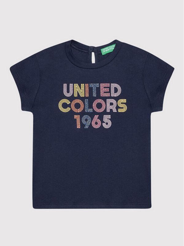 United Colors Of Benetton United Colors Of Benetton Тишърт 3I1XC1527 Тъмносин Regular Fit