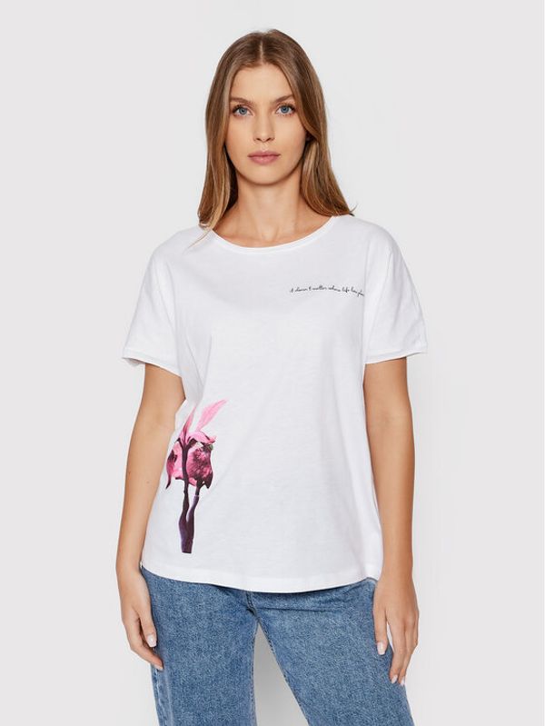 United Colors Of Benetton United Colors Of Benetton Тишърт 3I1XD100J Бял Relaxed Fit