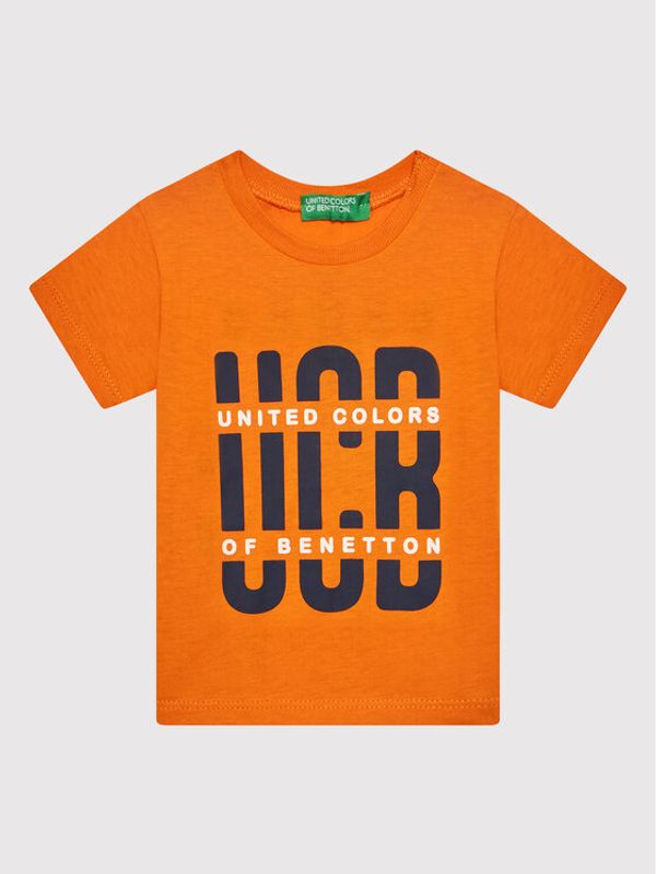 United Colors Of Benetton United Colors Of Benetton Тишърт 3I1XG100G Оранжев Regular Fit