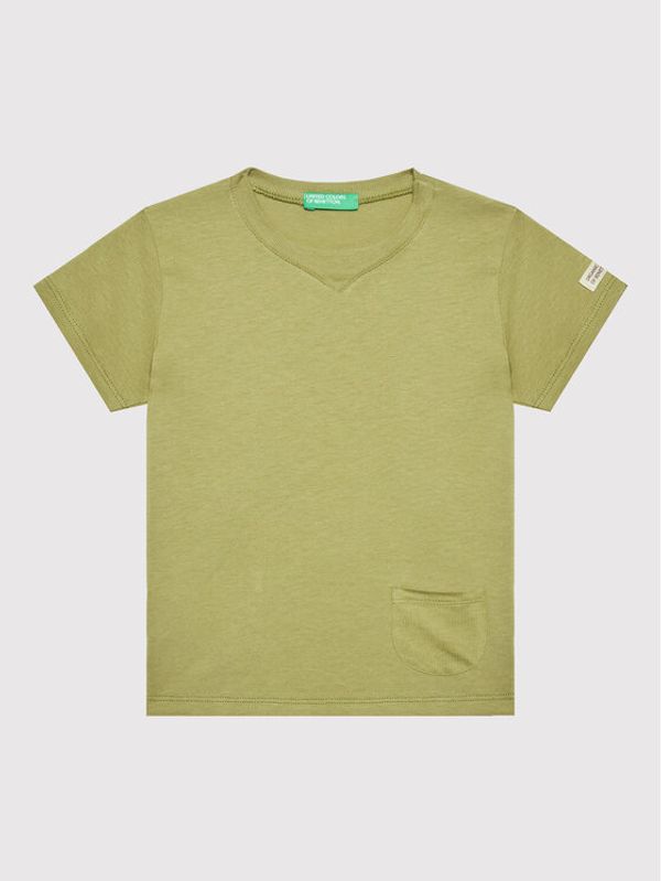 United Colors Of Benetton United Colors Of Benetton Тишърт 3I1XG100M Зелен Regular Fit