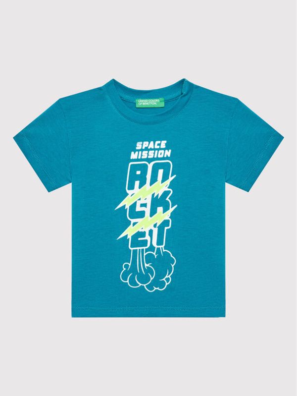 United Colors Of Benetton United Colors Of Benetton Тишърт 3I1XG101C Син Regular Fit