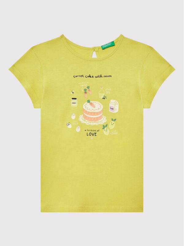 United Colors Of Benetton United Colors Of Benetton Тишърт 3I1XG101J Жълт Regular Fit