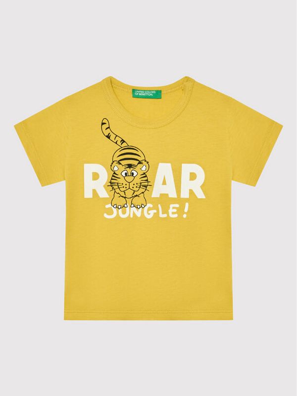 United Colors Of Benetton United Colors Of Benetton Тишърт 3I1XG102Z Жълт Regular Fit