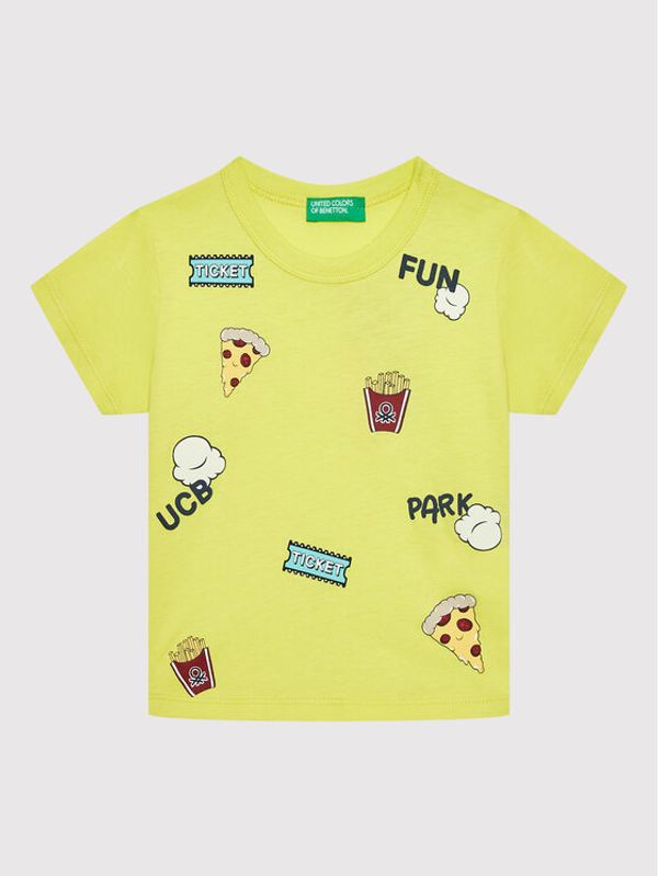 United Colors Of Benetton United Colors Of Benetton Тишърт 3I1XG103D Зелен Regular Fit