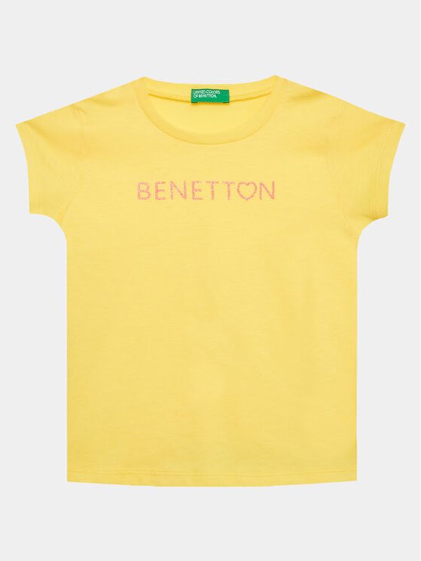 United Colors Of Benetton United Colors Of Benetton Тишърт 3I1XG1096 Жълт Regular Fit