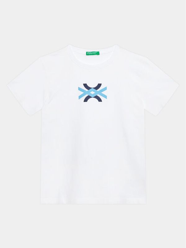 United Colors Of Benetton United Colors Of Benetton Тишърт 3I1XG109J Бял Regular Fit