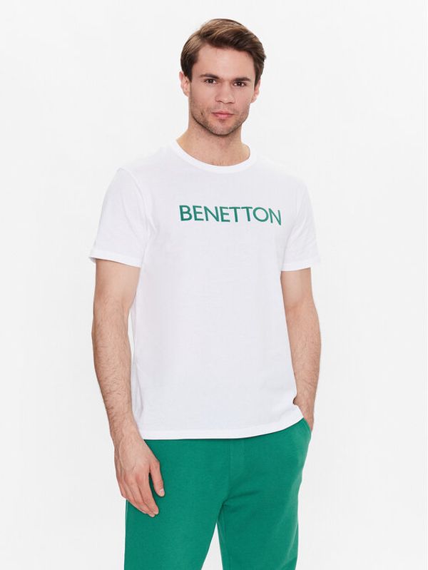United Colors Of Benetton United Colors Of Benetton Тишърт 3I1XU100A Бял Regular Fit