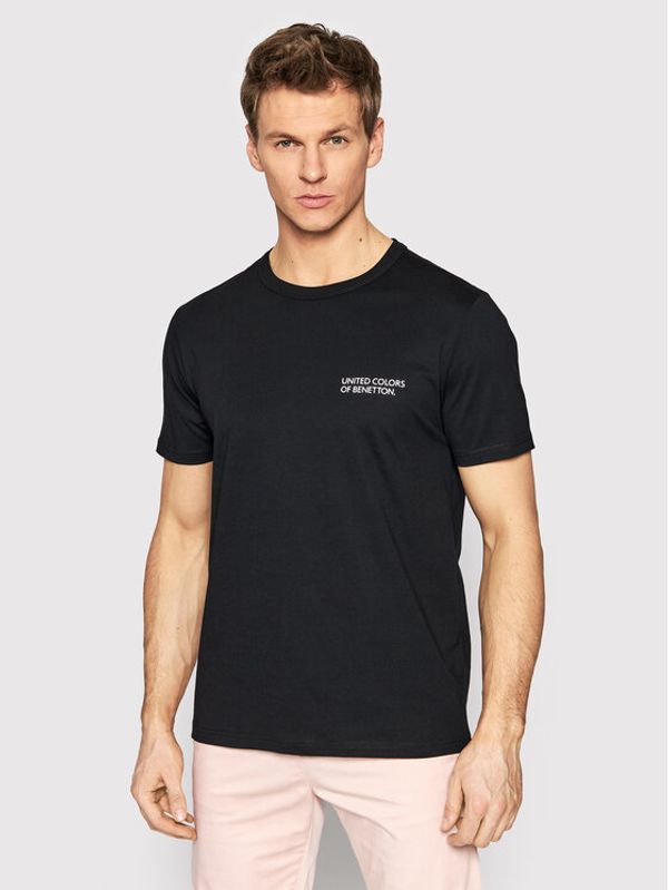 United Colors Of Benetton United Colors Of Benetton Тишърт 3I1XU100A Черен Regular Fit