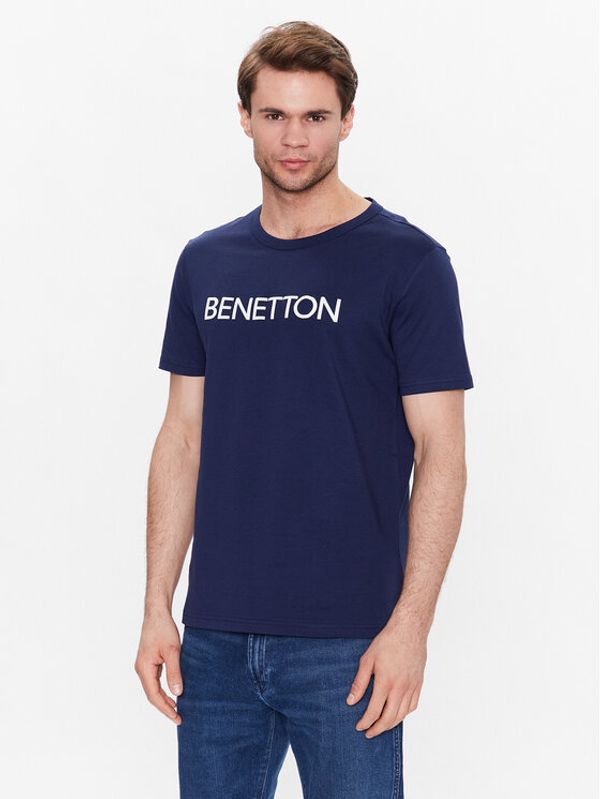 United Colors Of Benetton United Colors Of Benetton Тишърт 3I1XU100A Тъмносин Regular Fit