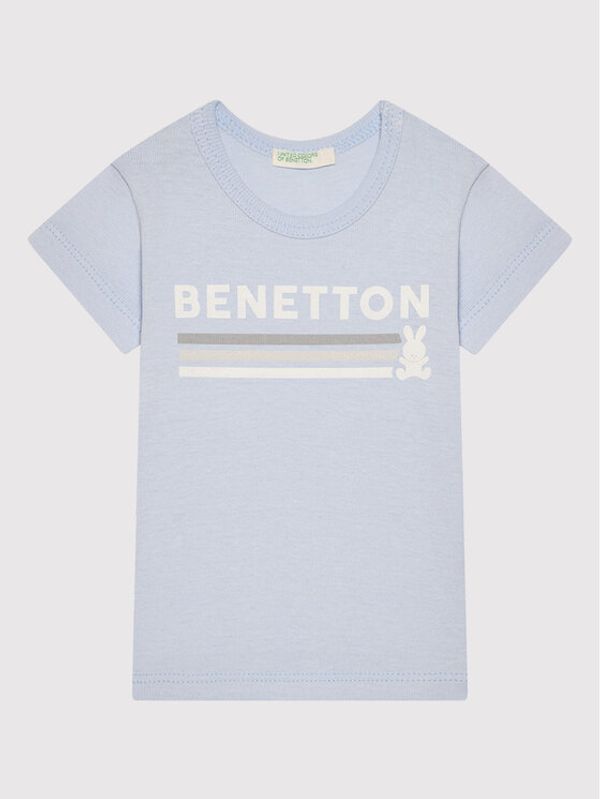 United Colors Of Benetton United Colors Of Benetton Тишърт 3I9WMM28H Син Regular Fit