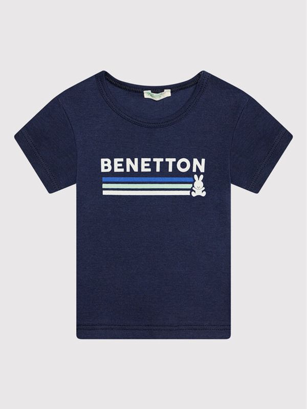 United Colors Of Benetton United Colors Of Benetton Тишърт 3I9WMM28H Тъмносин Regular Fit