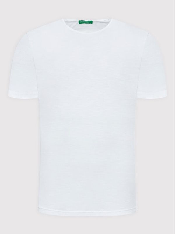 United Colors Of Benetton United Colors Of Benetton Тишърт 3JE1J19A5 Бял Regular Fit