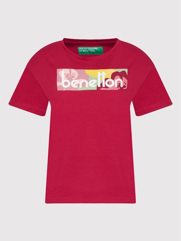United Colors Of Benetton United Colors Of Benetton Тишърт 3MI5D100R Розов Regular Fit