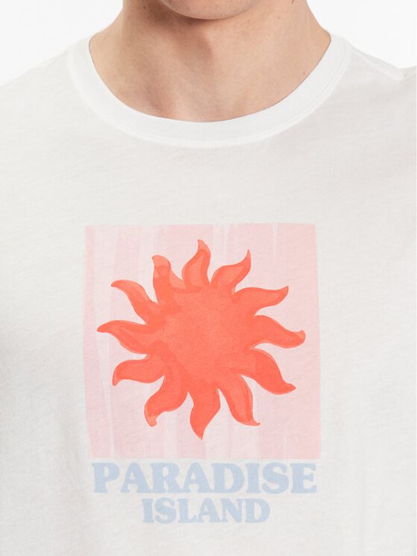 United Colors Of Benetton United Colors Of Benetton Тишърт 3P7XU105I Екрю Regular Fit