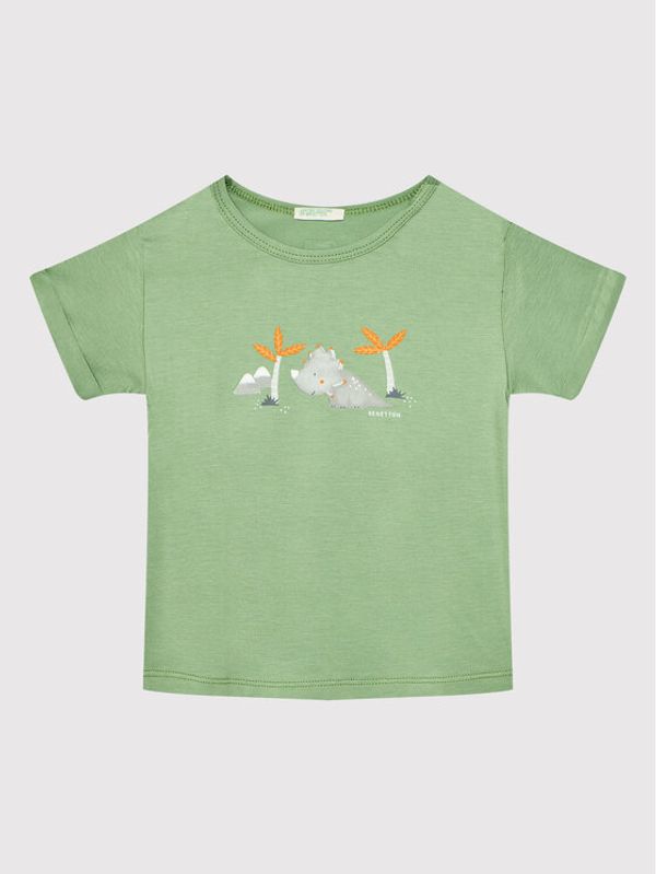 United Colors Of Benetton United Colors Of Benetton Тишърт 3SLKA100K Зелен Regular Fit