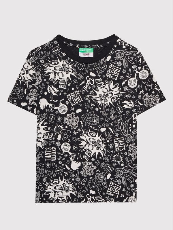 United Colors Of Benetton United Colors Of Benetton Тишърт 3TZMC105F Черен Regular Fit