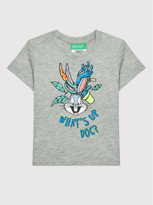 United Colors Of Benetton United Colors Of Benetton Тишърт 3U29G103K Сив Regular Fit