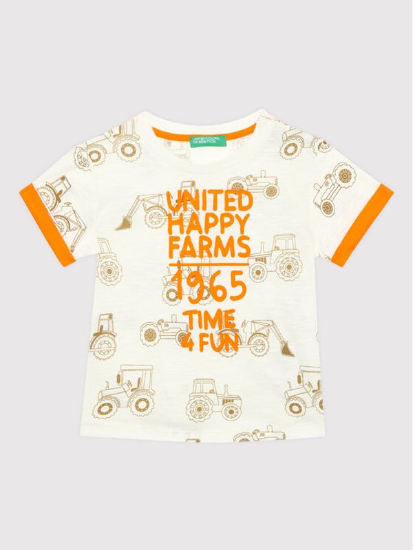 United Colors Of Benetton United Colors Of Benetton Тишърт 3UBTG100U Бежов Regular Fit