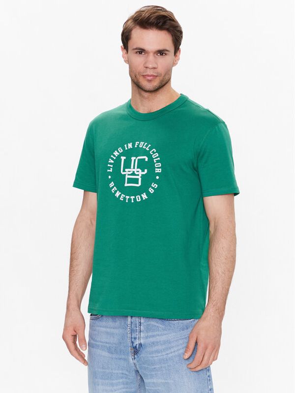 United Colors Of Benetton United Colors Of Benetton Тишърт 3YR3U1050 Зелен Regular Fit