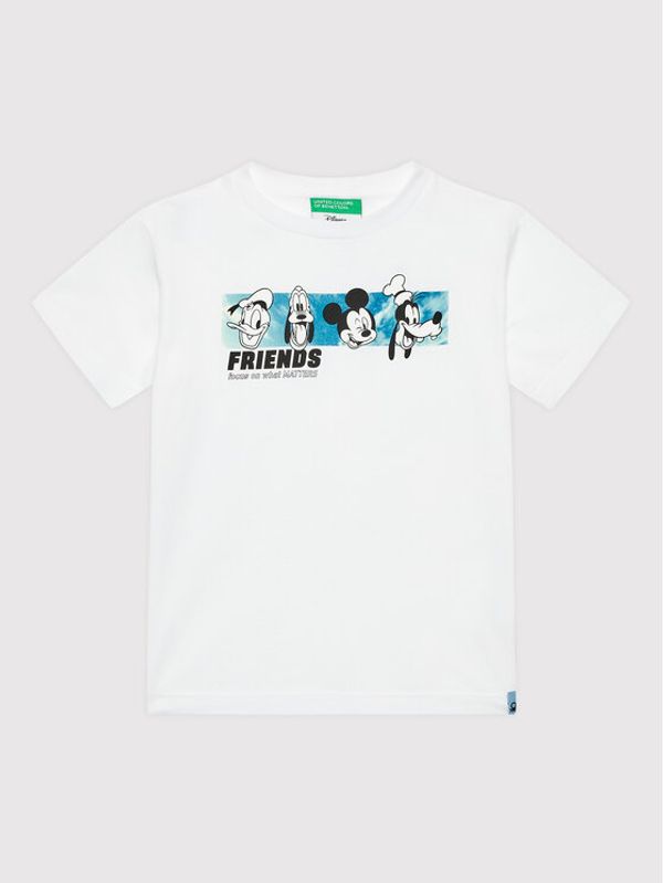 United Colors Of Benetton United Colors Of Benetton Тишърт DISNEY 3096C105A Бял Relaxed Fit