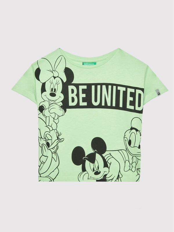United Colors Of Benetton United Colors Of Benetton Тишърт DISNEY 3096C105L Зелен Relaxed Fit