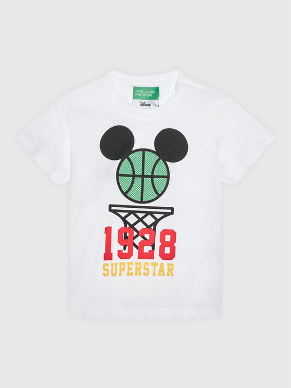 United Colors Of Benetton United Colors Of Benetton Тишърт DISNEY 3096C1565 Бял Regular Fit