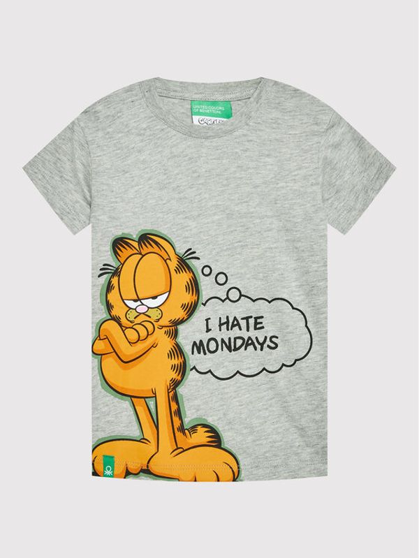 United Colors Of Benetton United Colors Of Benetton Тишърт Garfield 3096G103U Сив Regular Fit