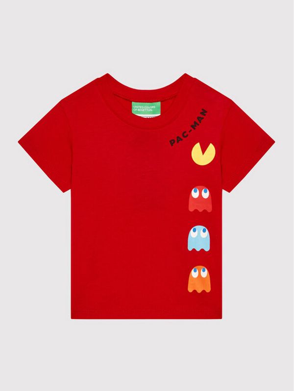 United Colors Of Benetton United Colors Of Benetton Тишърт PAC-MAN 3096G102F Червен Regular Fit