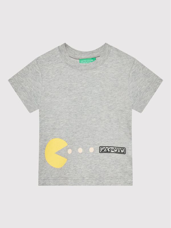 United Colors Of Benetton United Colors Of Benetton Тишърт PAC-MAN 3096G102F Сив Regular Fit