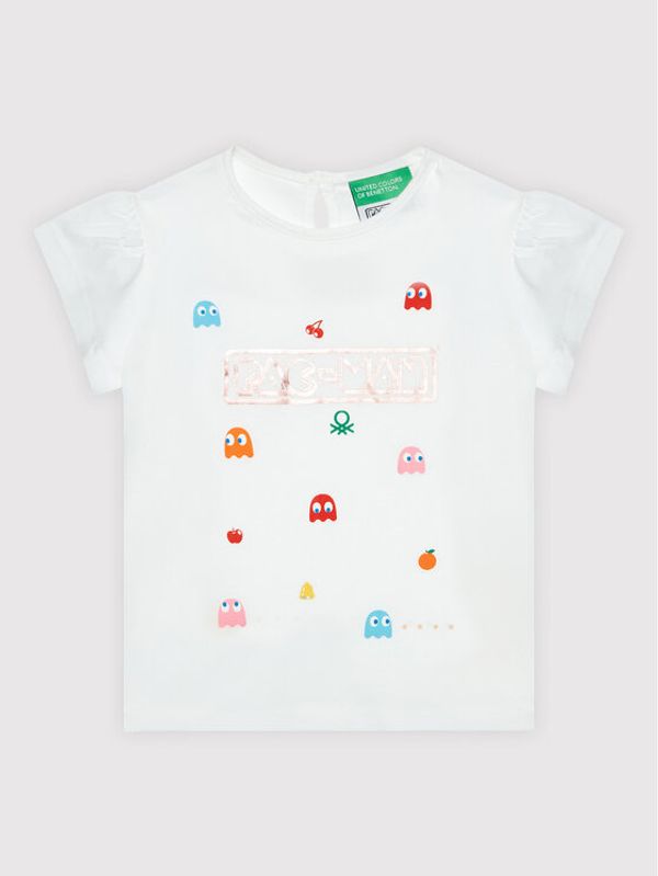 United Colors Of Benetton United Colors Of Benetton Тишърт PAC-MAN 3096G102J Бял Regular Fit