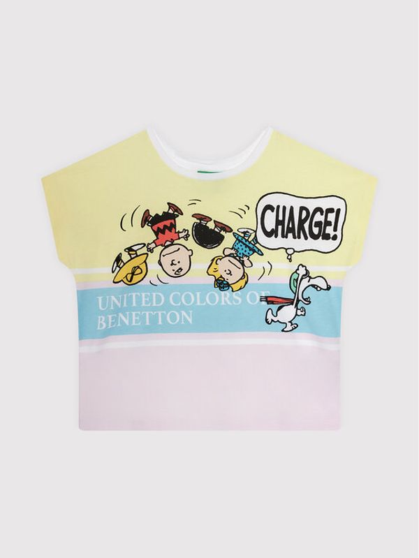 United Colors Of Benetton United Colors Of Benetton Тишърт PEANUTS 3096C156X Цветен Boxy Fit