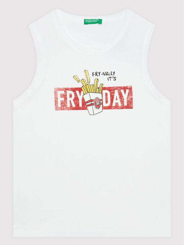 United Colors Of Benetton United Colors Of Benetton топ 3096CH008 Бял Regular Fit