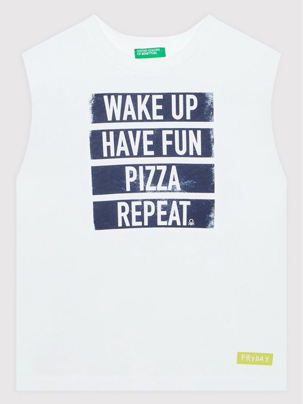United Colors Of Benetton United Colors Of Benetton топ 3096CH009 Бял Regular Fit